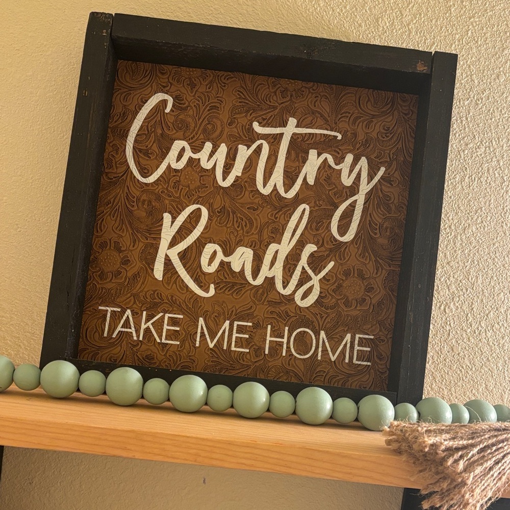 Western Tooled Sign 🤠